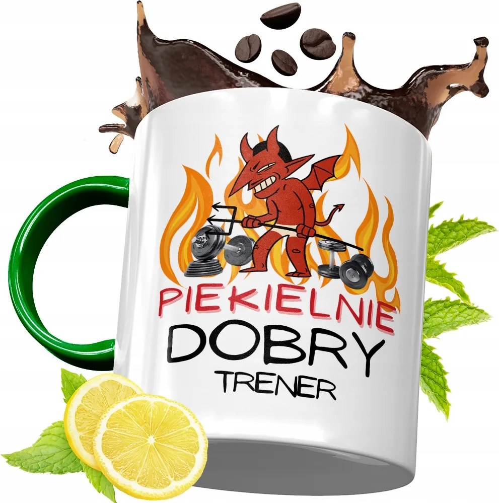 Zöld Bögre Edzőnek Ajándék, fényképes nyomattal