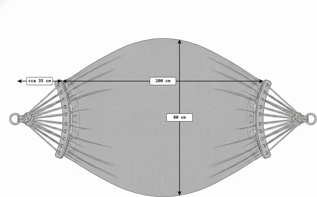 Függőágy ZENVIO COMFORT 200x80 cm, piros + ingyenes táska