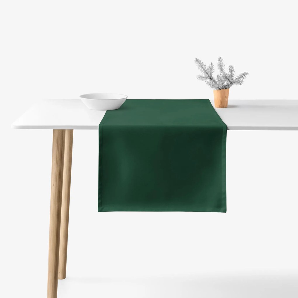 Goldea karácsonyi pamut asztali futó - sötétzöld 50x180 cm