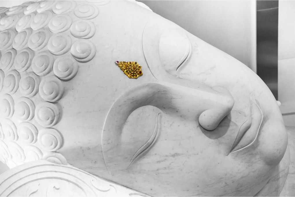 Kép - Fehér Buddha (90x60 cm)