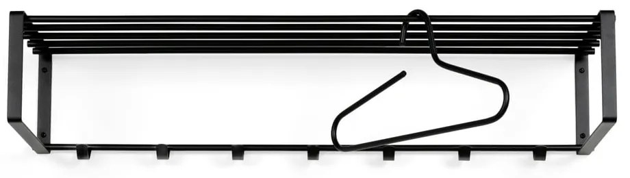 Fekete fém fali fogas polccal 100 cm Rex – Spinder Design