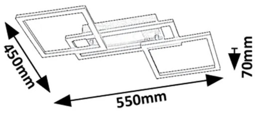 Rabalux 71382 - LED dimmelhető mennyezeti lámpatest ELLINOR LED/40W/230V 3000-6500K + távirányító