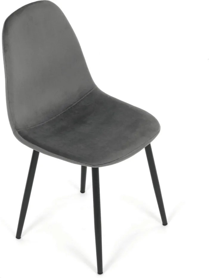 CT-V2971 GREY4 szürke bársony étkezőszék