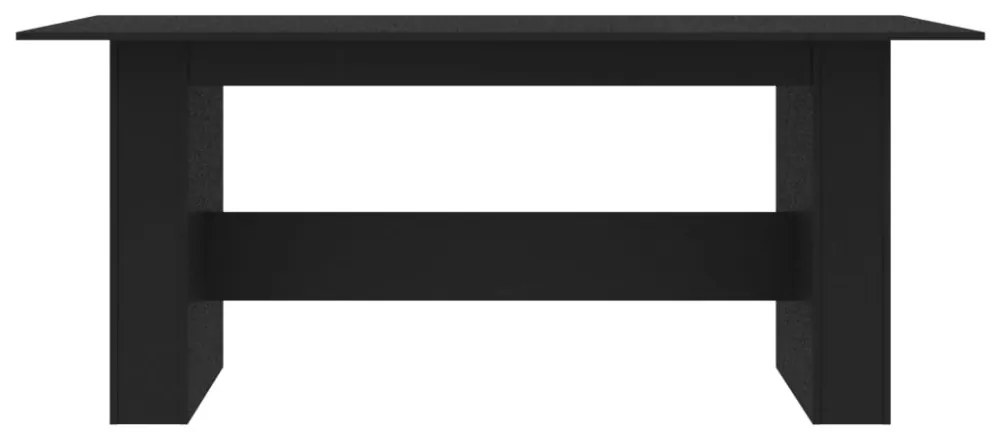 fekete szerelt fa étkezőasztal 180 x 90 x 76 cm