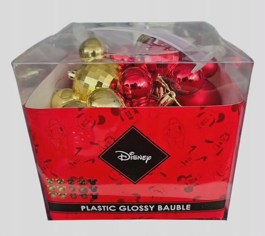 Disney Karácsonyfadísz Szett 15 Db-os Csillámos Műanyag.