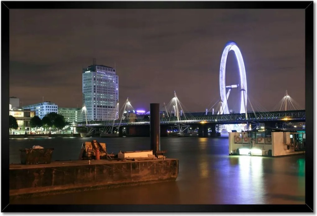 Poszterek keretben 60x40 Éjszakai kép Londonból