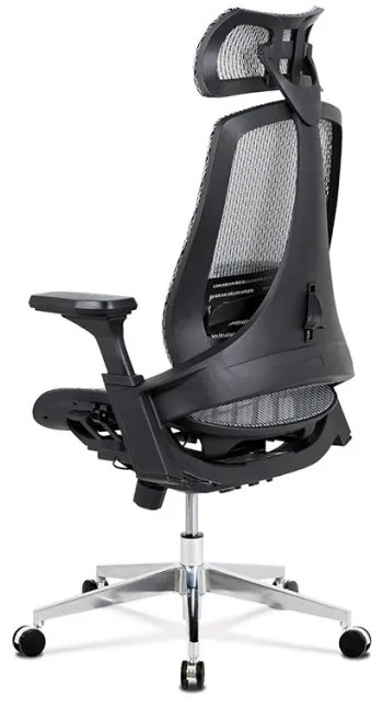 Kancelářská židle, šedá MESH síťovina, lankový mech., kovový kříž