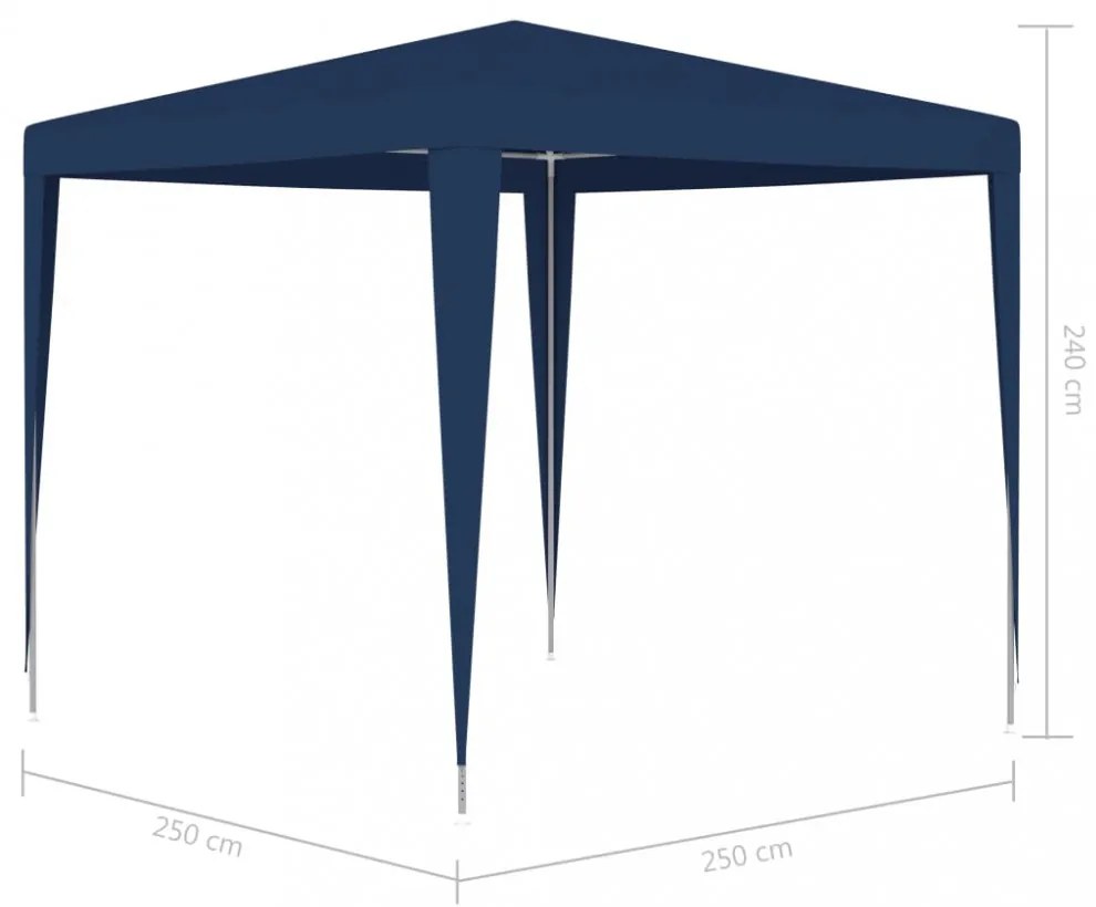 kék rendezvénysátor 2,5 x 2,5 m