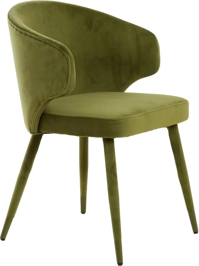 Zöld kárpitozott étkezőfotel szett 2 db-os Kosaka – Light &amp; Living