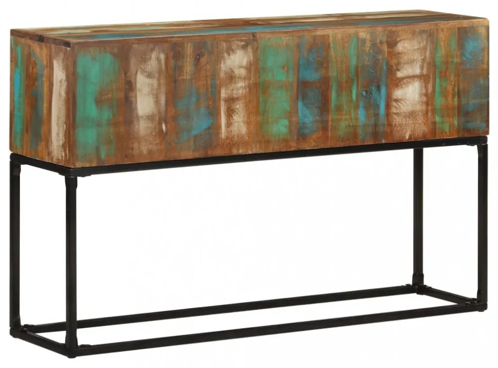 tömör újrahasznosított fa tálalóasztal 120 x 30 x 75 cm