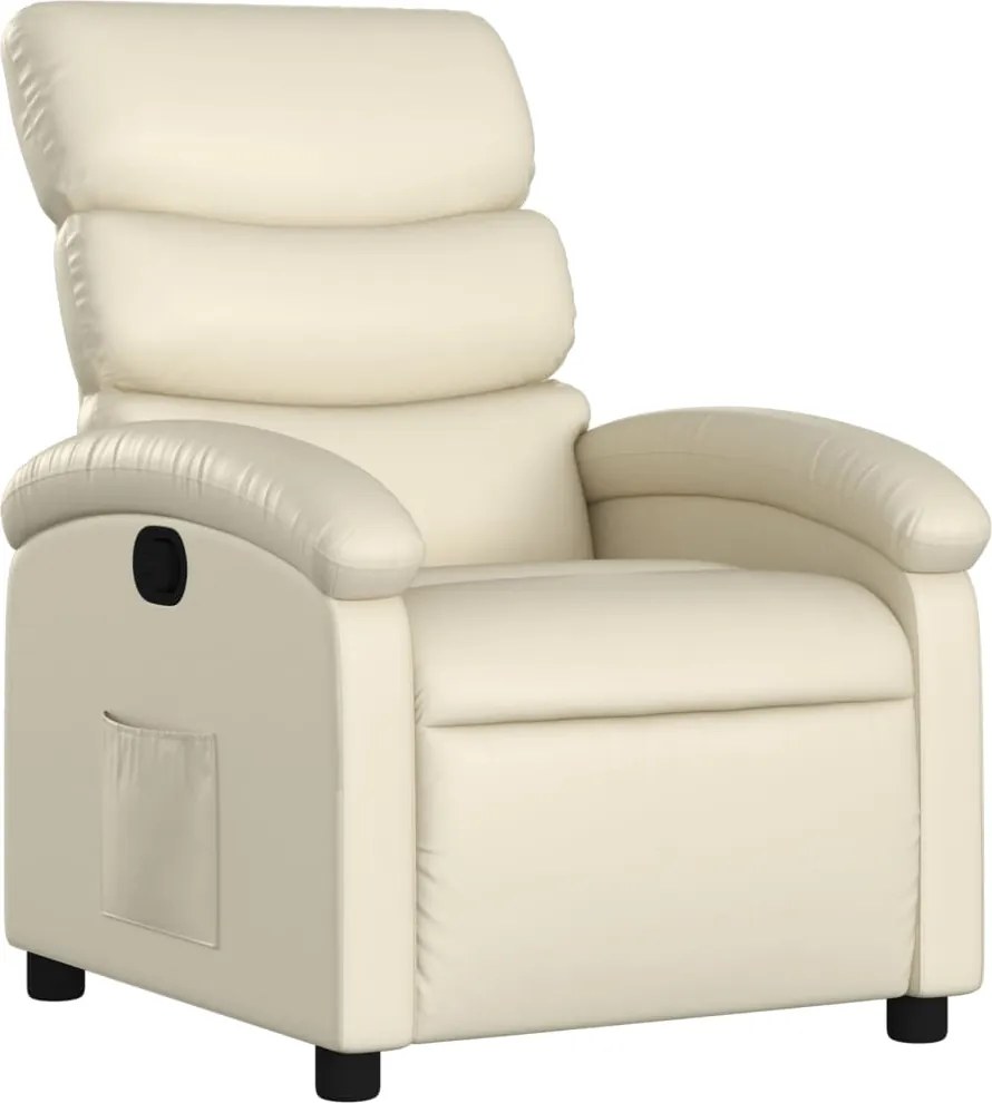 vidaXL krémszínű műbőr relaxfotel