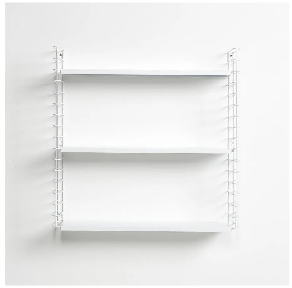 Libro háromszintes fehér polc, hossz 70 cm - Metaltex