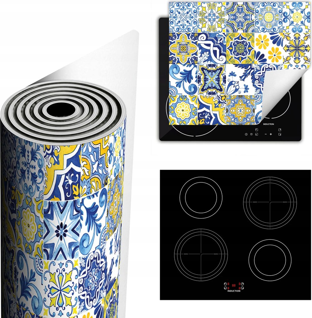 Tűzhelyvédő Szőnyeg Több Hely 60x52 sárga mozaik