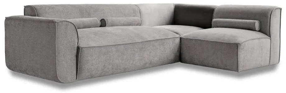 Világosszürke sarokkanapé (jobb oldali) Flex Felix – Miuform