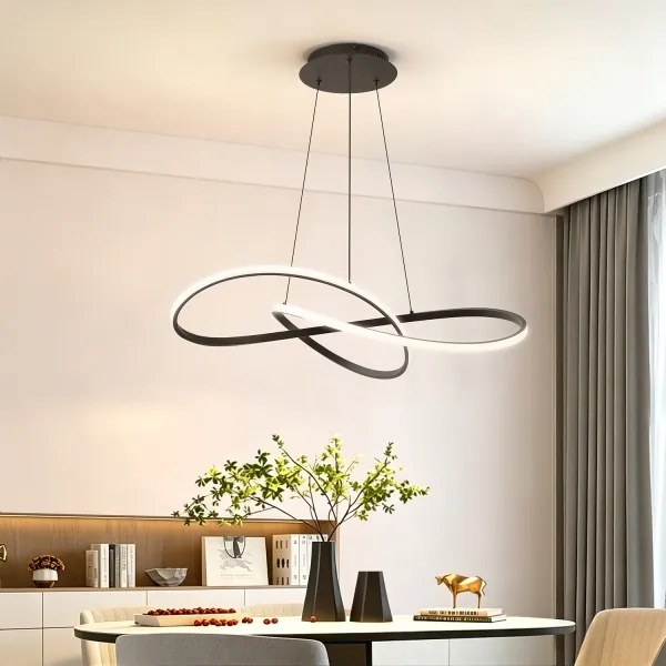 Brilagi - LED dimmelhető kábeles csillár INFINITY LED/80W/230V 80x80 cm fekete + távirányító