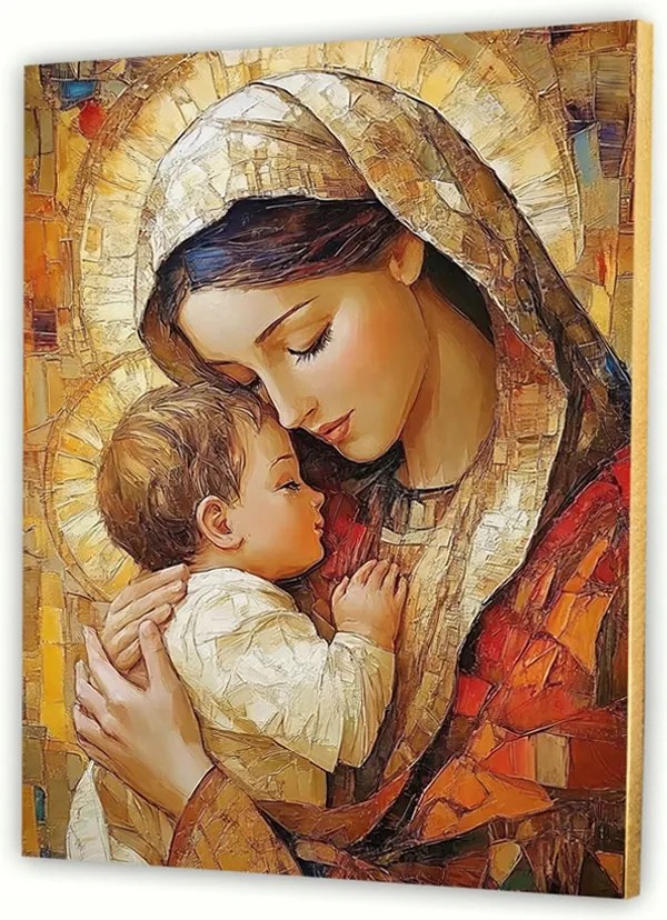 Vászonkép vallásos nappaliba 40x50cm Jézus és Mária vászonkép ajándék #900