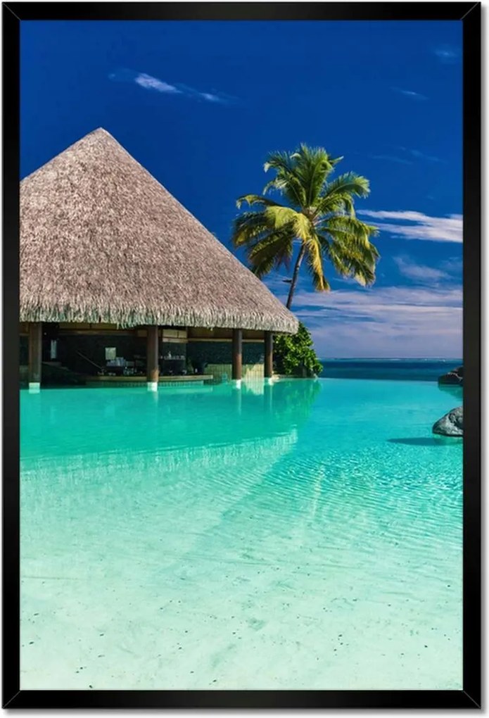 Poszterek keretben 40x60 Trópusok Tájkép Pálmafák