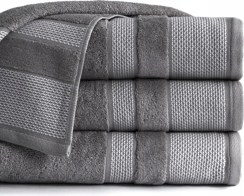 Carlo törölköző 50x90 Szürke 550g 100% pamut