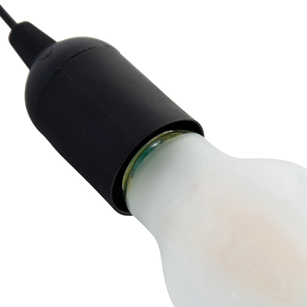 Mozgó készlet 6 fekete lámpafoglalattal, beleértve az A60 izzókat - Move