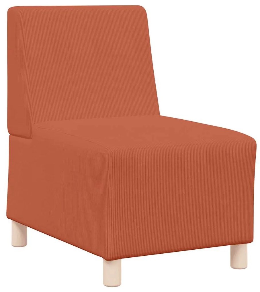 narancssárga kordbársony szövet kanapéfotel 55 cm
