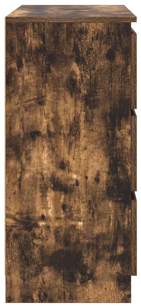 füstös tölgy színű szerelt fa tálalószekrény 80x35x76 cm