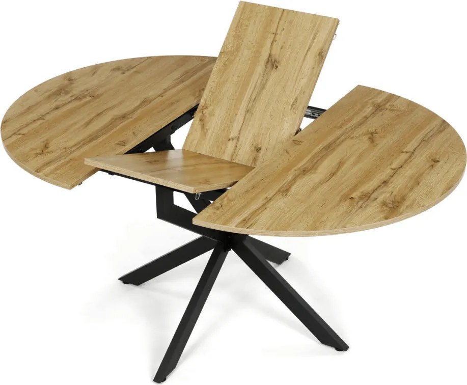 Étkezőasztal bővíthető 120–160 × 120 cm melamin tölgy OAK