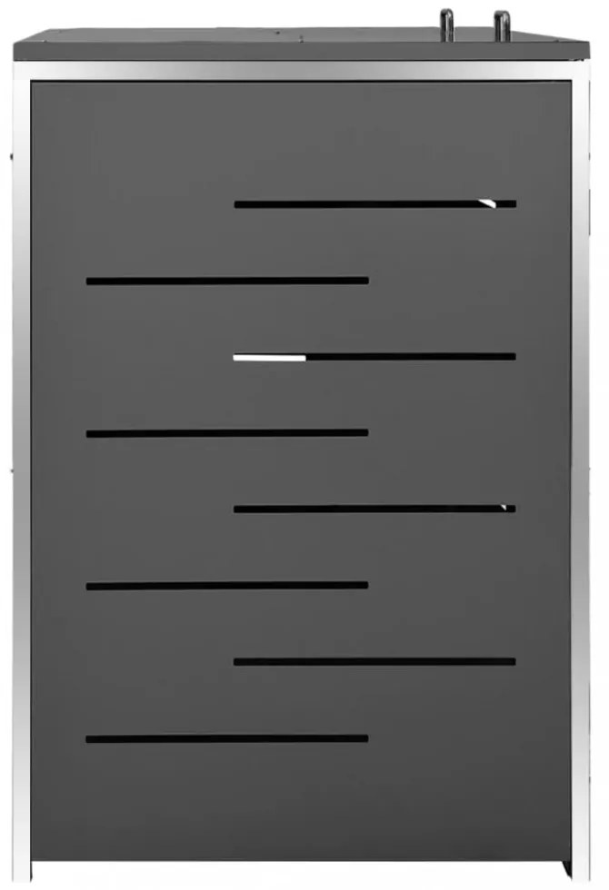 acéltároló két gurítható szemeteskukához 138 x 77,5 x 112,5 cm