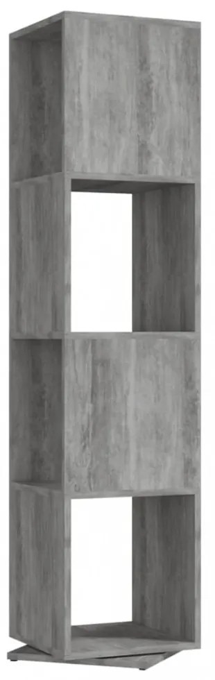 betonszürke szerelt fa forgószekrény 34,5x34,5x75,5 cm