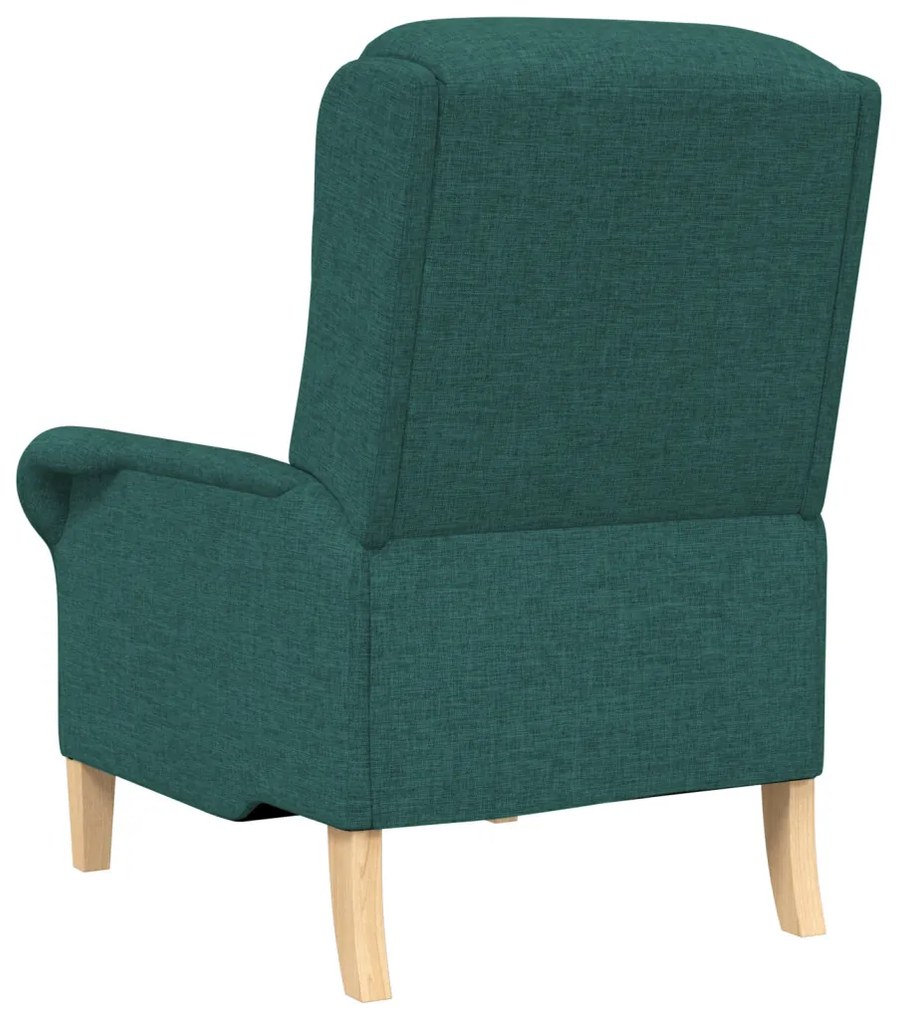 Modern Karosszék Sötét Zöld Szövet, Fa Standard Ergonomikus