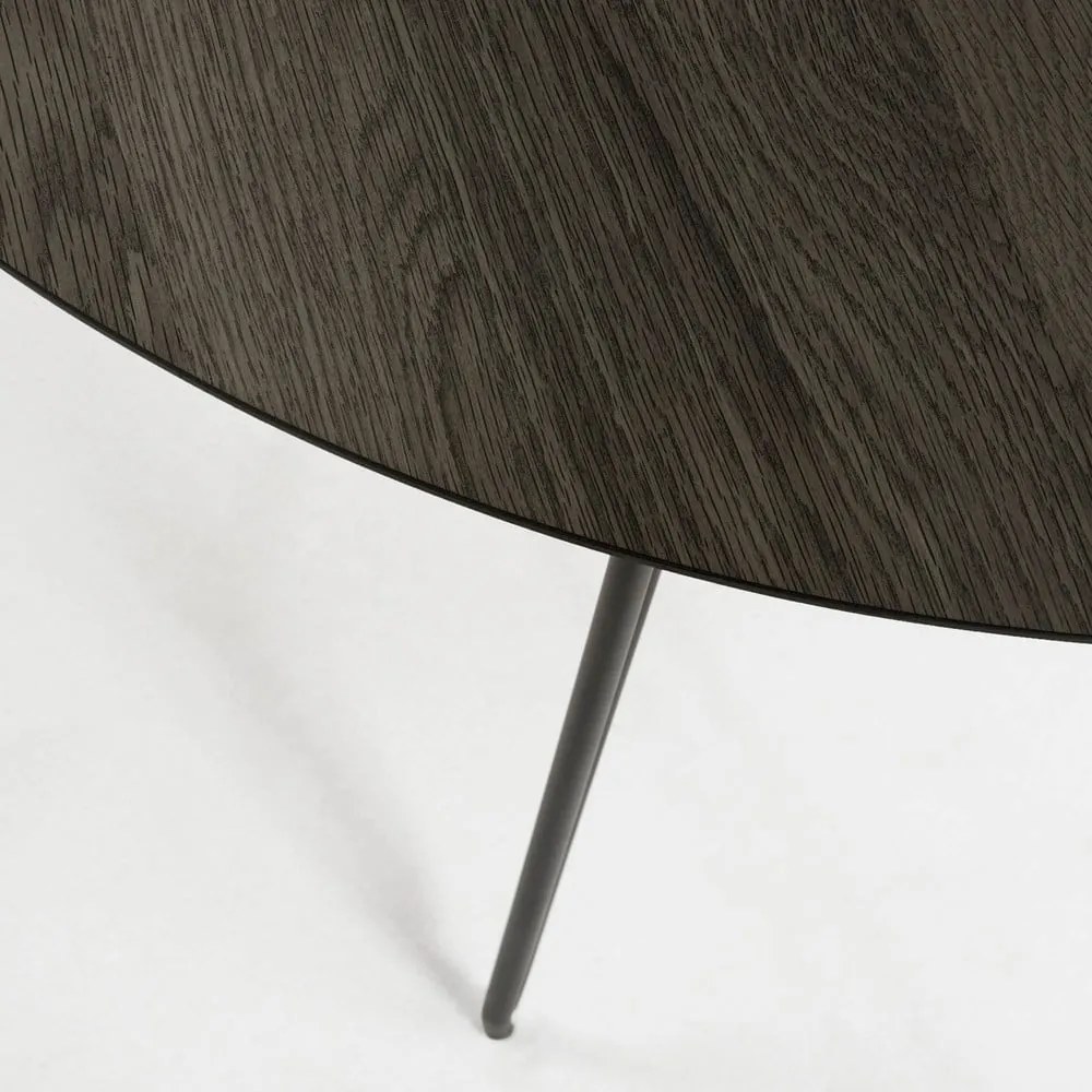 Kerek bővíthető étkezőasztal kőrisfa dekoros asztallappal ø 120 cm Norfort – Kave Home