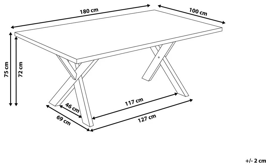 Étkezőasztal Lupla (8 személy részére) (fehér). 1010159