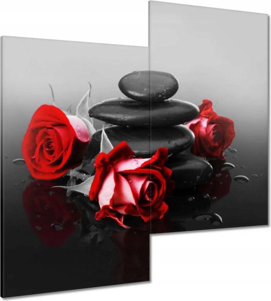Vászonkép 60x60 Vörös rózsák Spa