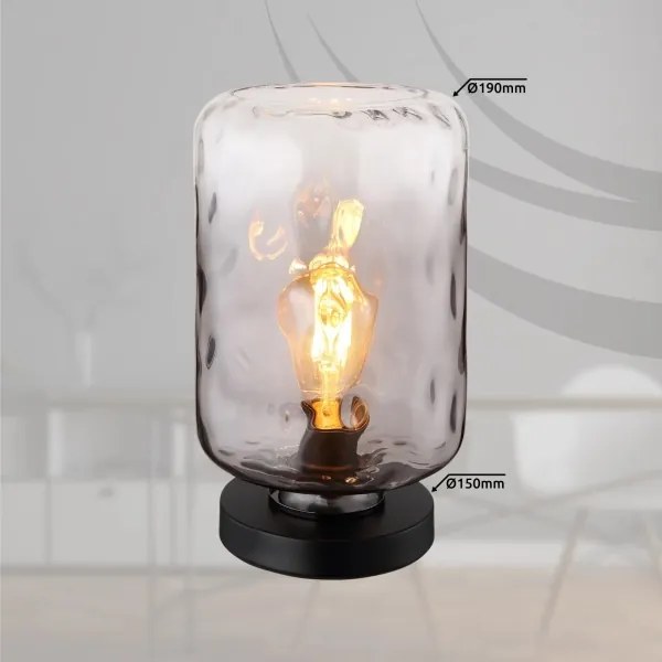 Globo 16046TS - Asztali lámpa DARINA 1xE27/60W/230V szürke