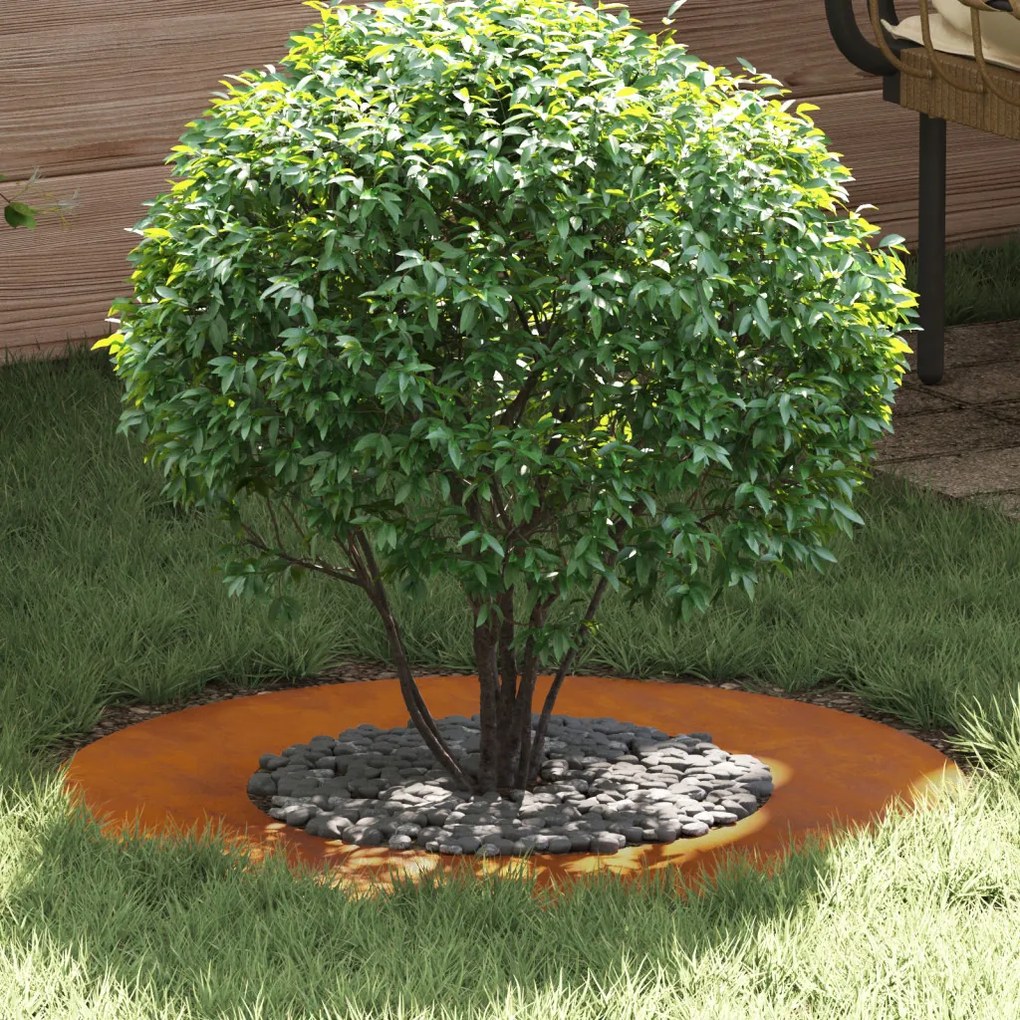 Corten acél virágcserép Corten acél 70 cm átmérő Tartós