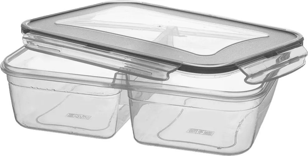 Osztott konyhai ételtároló doboz uzsonnás doboz tömítéssel 2L