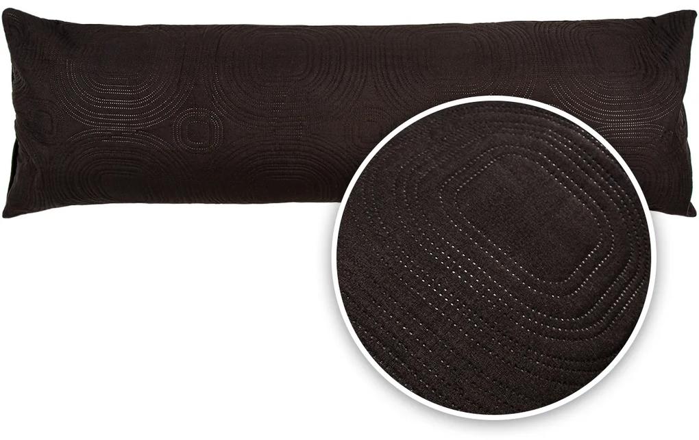4Home Doubleface relaxációs pótférj párnahuzat fekete, 45 x 120 cm