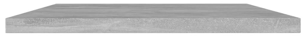 4 db betonszürke forgácslap könyvespolc 60 x 20 x 1,5 cm