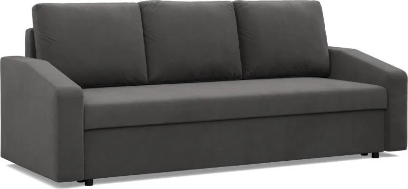 Zeus kanapéágy, szövet anyag, hab töltet, döntött kartámasz, szürke