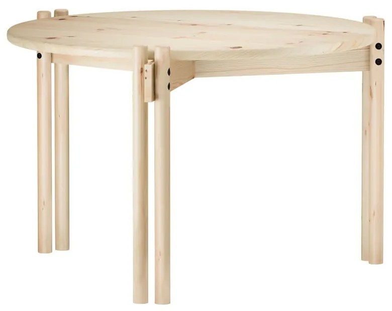 Natúr színű borovi fenyő kerek dohányzóasztal ø 60 cm Sticks – Karup Design