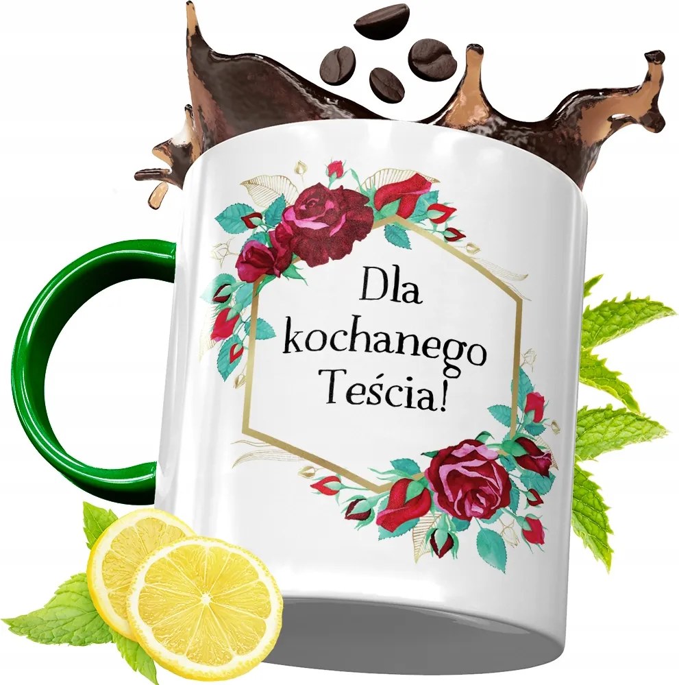 Zöld Bögre Apósnak Születésnapi Ajándéknak, fényképes nyomattal