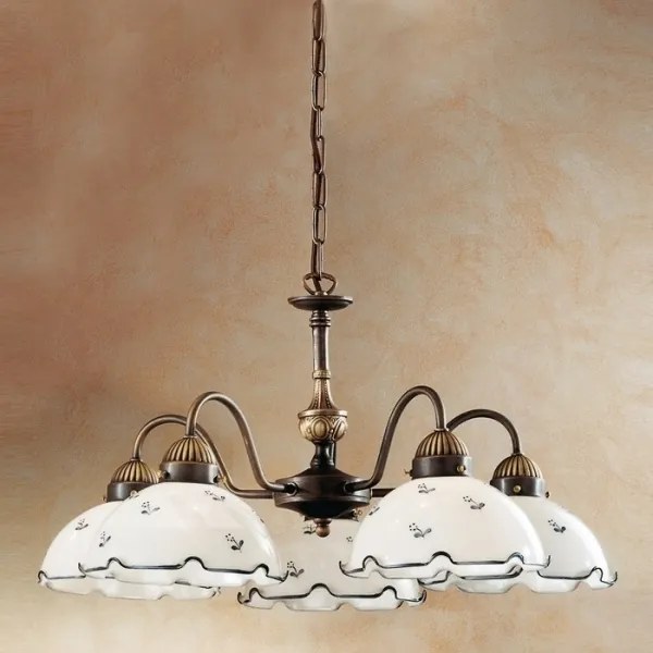 Kolarz 731.85.17 - Csillár láncon NONNA 5xE27/75W/230V kék