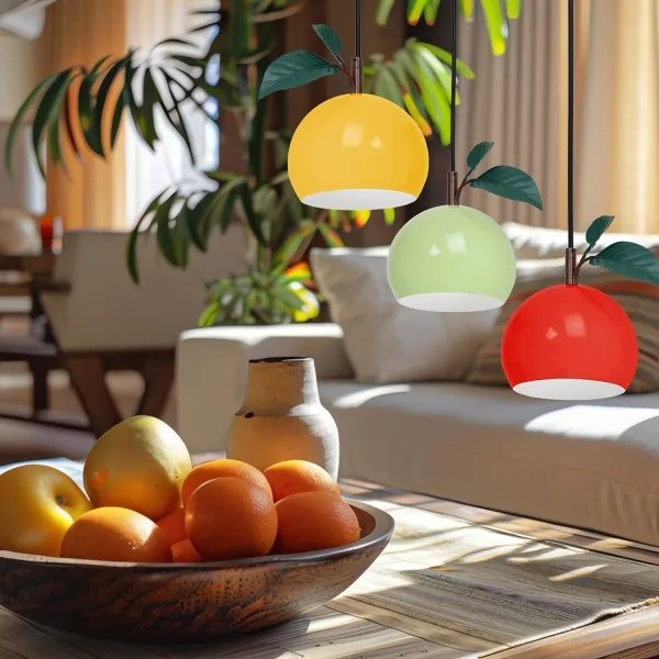 Csillár zsinóron APPLE 3xE27/15W/230V színes