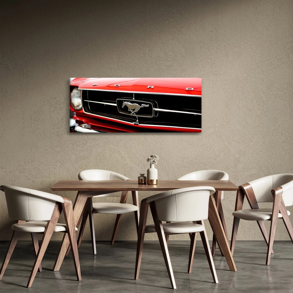 Kép - egy piros autó részlete (120x50 cm)
