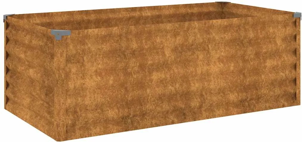 vidaXL Corten acél kerti magaságyás 100 x 50 x 36 cm