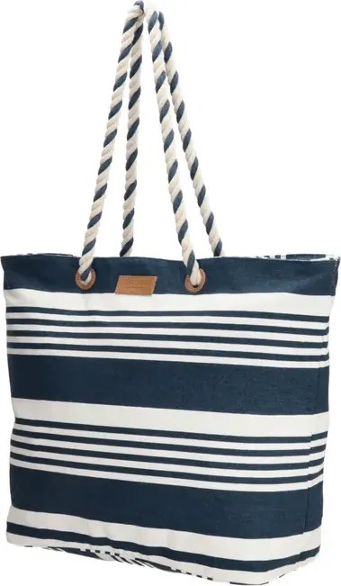 Kék-fehér csíkos strandtáska „Vacation”