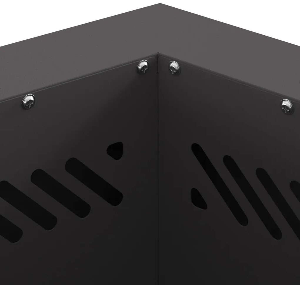 Fire Pit Black 38 x 38 x 51 cm Cold-rolled steel