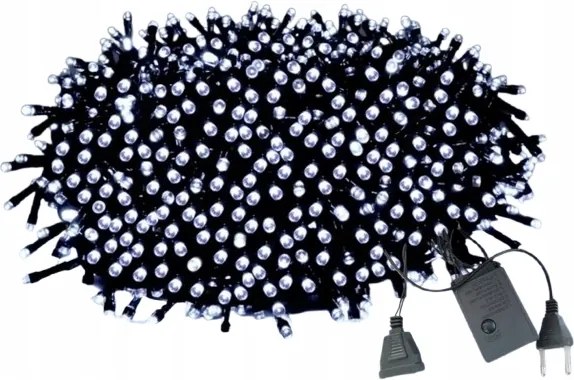 LED-es karácsonyfa fényfüzér 300 hideg fehér – beltéri 23m