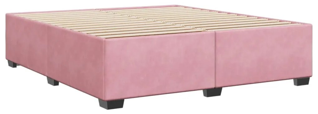 rózsaszín bársony ágykeret 180x200 cm