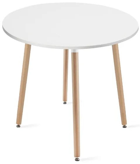 Étkezőgarnitúra 1+4, KAMI fehér asztal 80x80 + BALI MARK fekete székek