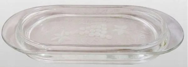 Üvegtálca ovális 21cm (szőlő)